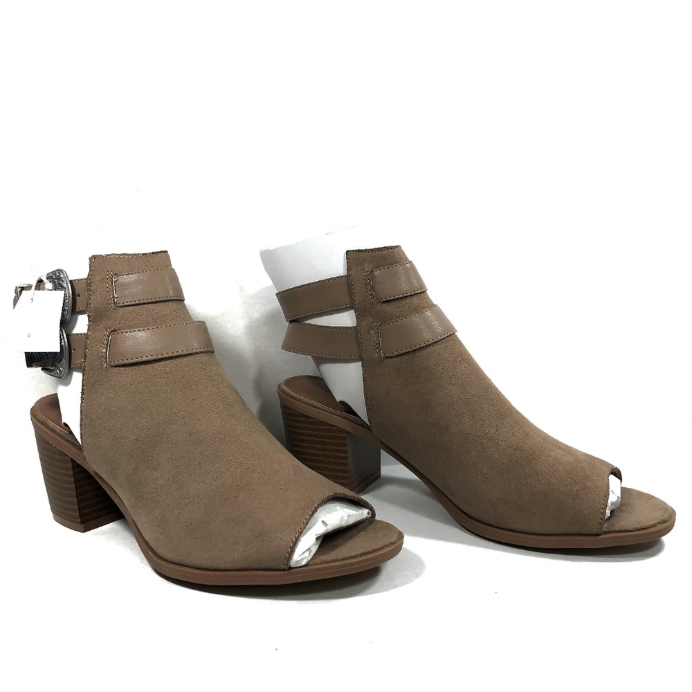 Women's Pablo Western Tan Open Toe Boot, Size 8 - Picture 4 of 7